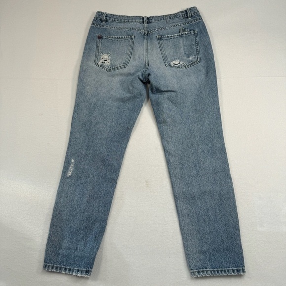 BDG Slim Boyfriend Jeans Womens Size 27 Mid Rise Medium Wash Distressed - Picture 4 of 15